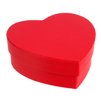 Boîte cadeau en forme de grand cœur rouge pour fleurs, emballage en chocolat, vente en gros