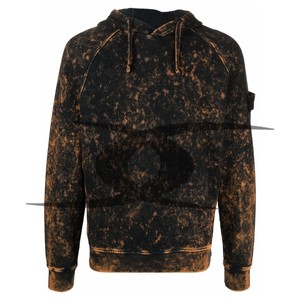 Vente en gros Sweat à capuche thermique surdimensionné pour hommes Vintage Lavé 3D Tie Dye Print Acid Wash Effect Heavyweight French Terry 100% coton - Product Image 1