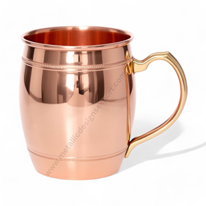 Taza ecológica de cobre de mula de Moscú de 16oz con elegante mango de metal, taza para beber de primera calidad para uso doméstico y de bar - Product Image 1