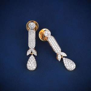 ต่างหูเพชรห้อยขนาดใหญ่สำหรับผู้หญิงเครื่องประดับฮิปฮอป - Product Image 4