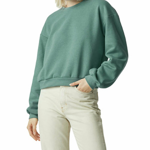 Femmes 100% coton surdimensionné col rond à capuche respirant Anti-rétrécissement dames décontracté hiver pull sweat long automne porter - Product Image 1