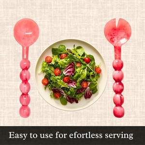 Juego de Cuchara y Tenedor para Ensalada de Resina de Lujo, Cubertería Moderna para Fiestas, Mango Largo, No Tóxico, para Uso en el Hogar y Restaurantes, Ecológico - Product Image 5