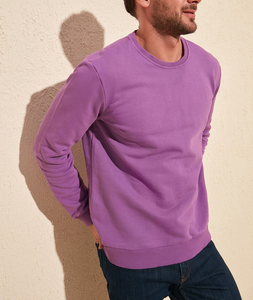 Sudaderas con estampado de abullonado de gran tamaño de algodón pesado del fabricante, ropa informal de hip hop con cuello redondo, sudadera de lana para hombre - Product Image 2