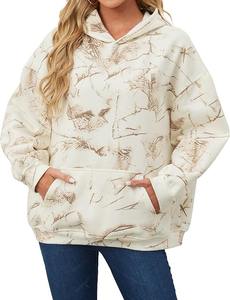 Nouveau Camo De Luxe Femmes Hoodies Haute Qualité Coton Polaire Acide Lavage Pull Lourd Streetwear Boxy Fit Hiver Automne - Product Image 2