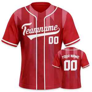 Camiseta de béisbol personalizada, camisetas de béisbol rojas y blancas, uniforme deportivo con número de nombre de equipo impreso personalizado, camiseta de fútbol americano - Product Image 4