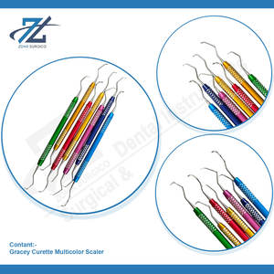 Gracey Curette multicolore en acier inoxydable manuel 7PC ensemble de détartreurs dentaires Instruments parodontaux outils dentaires de haute qualité - Product Image 4
