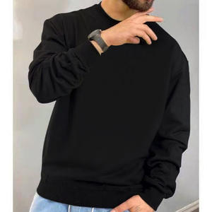 Wholesale Custom Logo Heavy Weight 100% Cotton Blank <b>Men's</b> <b>Sweatshirt</b> <b>Grey</b> 450 500 Gsm Mock Neck French Terry <b>Sweatshirt</b> for <b>Men</b> - Product Image 2