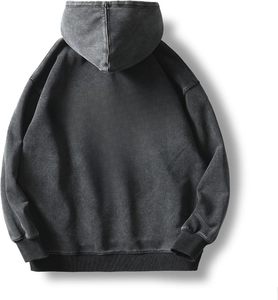 Nouveaux arrivages : sweats à capuche en molleton délavé pour hommes, streetwear, pulls à capuche avec poche kangourou, logo personnalisé en gros disponible - Product Image 2