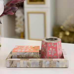 Quemador de alta demanda con incrustaciones de hueso y fregona Bakhoor Burner 2025- Medkhan | Mabkhara | Mubkhar con caja de resina y bandeja Medkhan Resin Box - Product Image 4