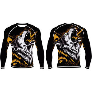 Personnalisé Durable Nylon BJJ Rash Guard Longue Protection UV Anti-UV Compression Chemise Respirant et Confortable - Product Image 5