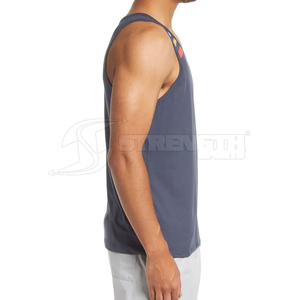 Débardeur de fitness pour homme en coton/fibre de bambou, meilleur matériau, logo personnalisé, service OEM, confortable, léger, respirant, haute qualité - Product Image 4