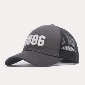 Gorro de camionero de malla de mezcla de algodón ligero para hombre, gorra deportiva ajustable con protección UV para exteriores y ciclismo, logotipo personalizado - Product Image 1