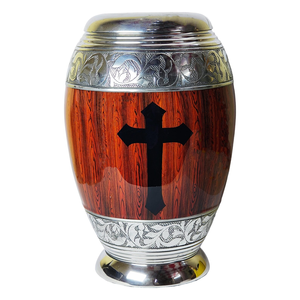 Handcrafted Aluminum Cremation <b>Urn</b> Cross Cremation <b>Urns</b> with Meena Coating Leak-Proof Design Keepsake (3 Cu) & <b>Large</b> 220 Cu - Product Image 4