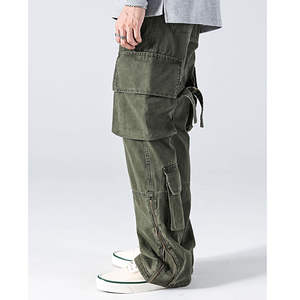 Kivotech กางเกงคาร์โก้สำหรับผู้ชายโอเวอร์ไซส์ผ้าฝ้ายมีกระเป๋าหลายใบออกแบบได้ตามต้องการ - Product Image 3