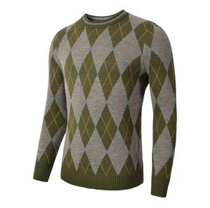 Suéter de Invierno de Lana 100% de Alta Calidad para Hombre, Diseño Argyle, Antibolitas, Transpirable, Colores y Tallas Personalizables - Product Image 5
