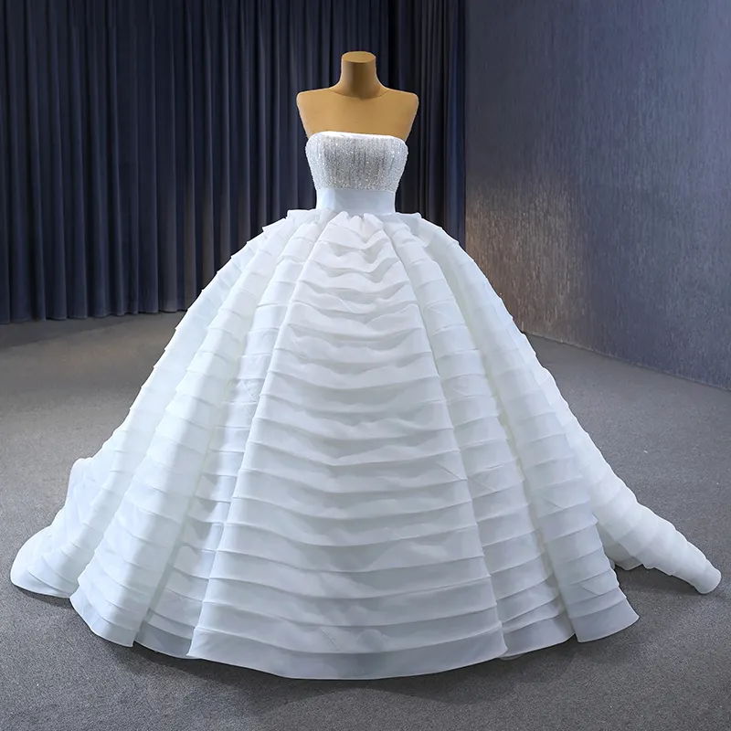 Jancember gaun tanpa lengan elegan, gaun pesta pernikahan, gaun pengantin kerajaan, tanpa lengan, elegan, 231110