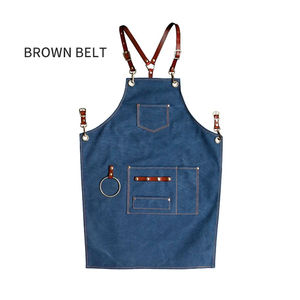 Vente en gros Tablier pour enfants non tissé imperméable et durable en denim pour la cuisine Tablier personnalisé - Product Image 6