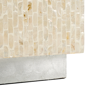 Mesa de Centro Artesanal Ecológica y Duradera con Marco de Madera de Nácar, Estilo Antiguo, Color Crema, Mueble de Lujo para Sala de Estar - Product Image 3