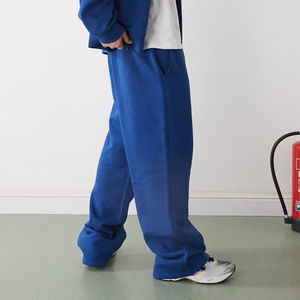 Pantalones de hombre de algodón 100% de alta calidad con logotipo impreso personalizado, pantalones de chándal acampanados holgados lavados personalizados con paneles en el Jogger lateral para hombre - Product Image 4