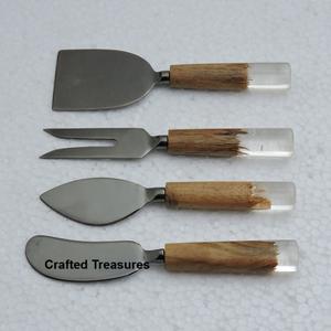 Royal Elegant Cheese Cutlery Sets Tools With Golden Concrete handle Handmade Cheese <b>Knife</b> Luxurious SS <b>Butter</b> Slicer Cheese Set - Product Image 3
