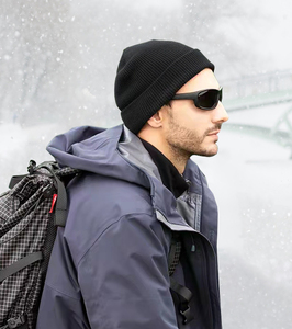 Bonnets d'hiver unisexes et chauds Bonnet brodé en tricot côtelé imprimé sportif Fil acrylique recyclé de haute qualité - Product Image 6