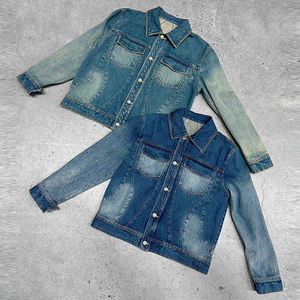 Ensemble pantalon deux pièces tendance personnalisé de la meilleure qualité, vestes en jean pour hommes et pantalons en jean droits, costumes en jean pour adultes et garçons - Product Image 5