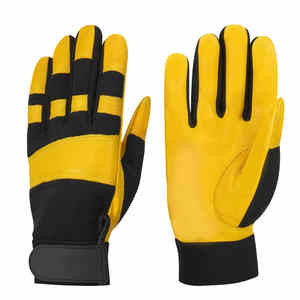 Gants de travail de mécanicien de sécurité des mains en cuir de la meilleure qualité à vendre gant mécanique à doigt complet haute visibilité en basse quantité minimale de commande - Product Image 1