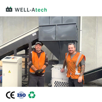 Machine de recyclage des déchets de bouteilles PET avec unité de broyage à un seul arbre