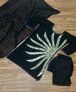 ชุดเดรสแขนสามส่วนปักลายลูกไม้แบบเรียบดีไซน์ใหม่ล่าสุดสำหรับใส่ลงทะเล - Product Image 6