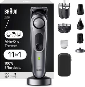 Kit de Afeitado Multifuncional para Hombre Braun Serie 7 7420, Recortador de Barba, Nariz y Orejas 11 en 1, Cortapelos, Depiladora Corporal, Kit de Cuidado Personal - Product Image 1