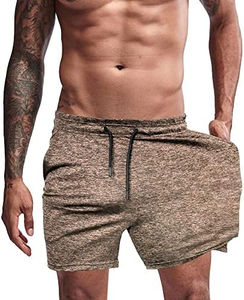 Short d'entraînement léger et respirant en coton et nylon pour hommes, séchage rapide, mode d'été, style de rue personnalisé, vente en gros OEM - Product Image 1