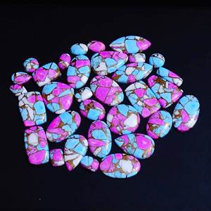 Cuarzo Natural de alta calidad Algodón caramelo turquesa piedra preciosa cabujón suave y forma de mezcla tamaño libre turquesa piedra preciosa suelta - Product Image 4