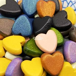 8 Big 18mm Natural <b>Wooden</b> Beads Custom Shape & Colored Wood Beads Shaped and Sized Hand <b>Crafted</b> Indian Product - Product Image 5