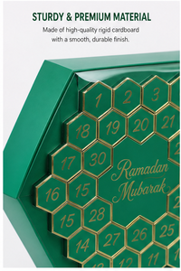 Custom Green Hexagonal <b>Ramadan</b> Mubarak <b>Gift</b> <b>Box</b> with Gold Foil Rigid Cardboard Eid Mubarak Mystery Blind <b>Box</b> for Wholesale - Product Image 6