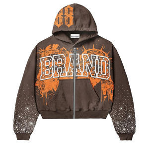 Jogging unisexe à capuche en coton 100% antibactérien, imprimé sur mesure, à coupe évasée, lourd, pour l'hiver, streetwear - Product Image 6