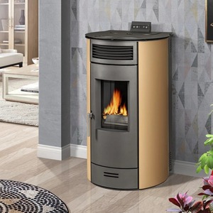 Freestanding Gas Powered Pelet Room <b>Heater</b> <b>Energy</b> <b>Saving</b> Red Gray Glass Fiber with Top Control Panel Vent Grille for Household - Product Image 3