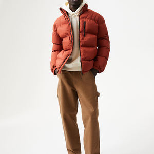 OEM Custom Men's <b>Winter</b> <b>Coats</b> Puffer Down Jackets <b>with</b> <b>Hood</b> Canvas Outdoor Jacket - Product Image 1