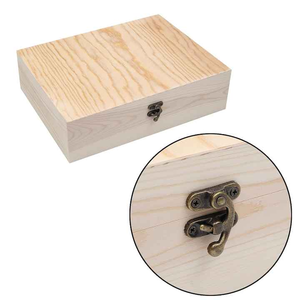 Best Nautical Style Wooden Pine <b>Jewelry</b> Storage <b>Box</b> 12\" X 9\" X 3.35\" <b>Hinged</b> Lid Home Decorative Item Crafts Storage - Product Image 2