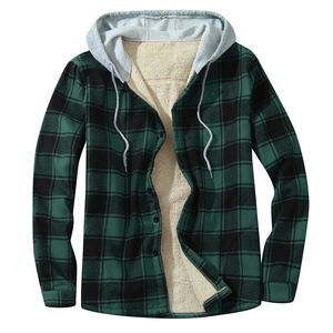 Wholesale Custom Logo <b>Men's</b> Fleece Lined <b>Flannel</b> Shirt Warm up Brushed Plaid Shirt <b>Jacket</b> for <b>Man</b>, <b>Man</b> <b>Jacket</b> - Product Image 4