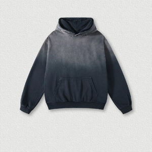 NOUVEAU TENDANCE EN DÉTRESSE Sweat à capuche à poche kangourou délavé - Product Image 6