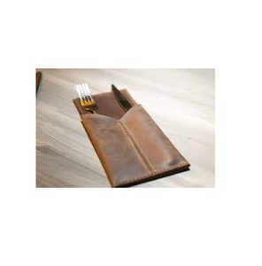 Household Leather Spoon <b>Holder</b> Kitchen Tool Carrier <b>Knife</b> <b>Holder</b> Spoon Fork <b>Holder</b> with Handmade Use Natural Craft Low Price - Product Image 2