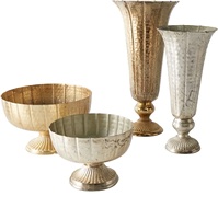 Support à fleurs de luxe en métal professionnel en forme de flûte, vase à double design pour arrangements floraux, centre de table pour la maison, l'hôtel, les mariages et les fêtes