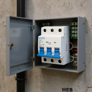 เบรกเกอร์วงจร Elmark 6kA 4A 3P แบบ C Curve - Product Image 3