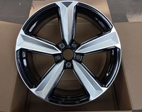Rines de Aleación de Alta Calidad de 19 Pulgadas, 5x112, Diseño de Espada Grande Mecanizada en Negro para Audi A3 A4L A5 A6L A7 A8
