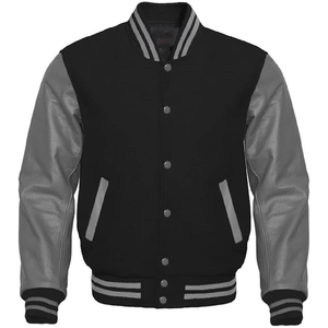 2026 Wholesale Men's <b>Button</b> up Baseball College Jacket Customized Color Varsity Jacket For Men - Product Image 1