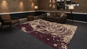 Alfombra Persa Abstracta Anudada a Mano de Lana Adam Rugs - Resistente a las Manchas, Ecológica, Antideslizante para Uso Doméstico, Baños y Comercial - Product Image 5