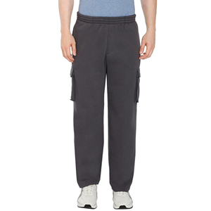 Pantalons Streetwear personnalisés pour hommes Pantalon de survêtement gris surdimensionné en éponge française Pantalon de survêtement Baggy étoilé à jambes larges pour hommes - Product Image 1