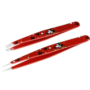 Pinzas para Cejas de Acero Inoxidable de Diseño Personalizado en Color Rojo, Duraderas, con Punta Inclinada para Eliminar Vello Encarnado, las Mejores del 2026 - Product Image 1