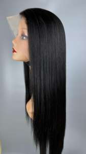 Peluca de encaje frontal, peluca sin procesar virgen alineada con cutícula, Peluca de cabello humano 100% sin procesar - Product Image 4