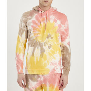 Survêtements de sport personnalisés Tie Dye pour hommes Survêtement hiver coton unisexe OEM personnalisé Tie Dye lavage à l'acide ensembles de vêtements de sport - Product Image 3